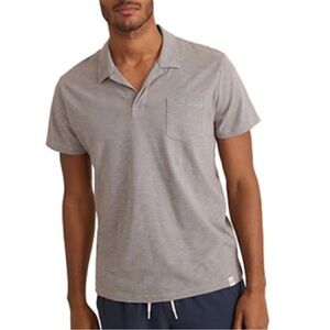 Marine Layer Indigo Space Dye Polo | 100% Cotton | Size Large | MSRP $88